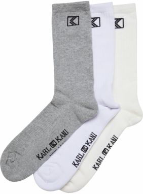 Karl Kani Ponožky  sivá melírovaná / čierna / biela / šedobiela