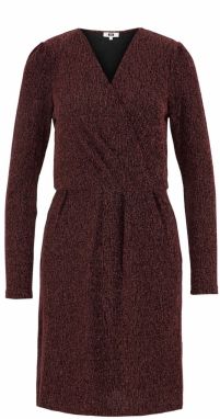 WE Fashion Šaty  vínovo červená / čierna