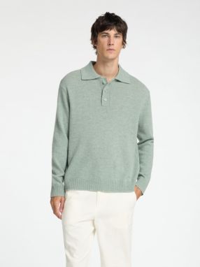 SELECTED HOMME Sveter 'SLHREUBEN'  pastelovo zelená