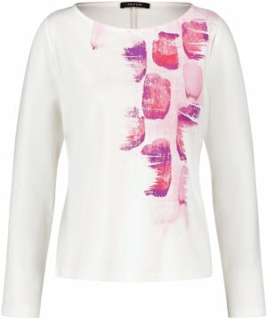 TAIFUN Tričko  fialová / purpurová / šedobiela