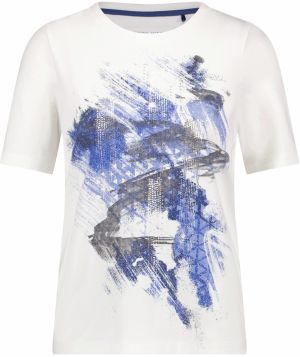 GERRY WEBER Tričko  modrá / sivá / šedobiela