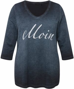 Ulla Popken Tričko  námornícka modrá / svetlomodrá / biela