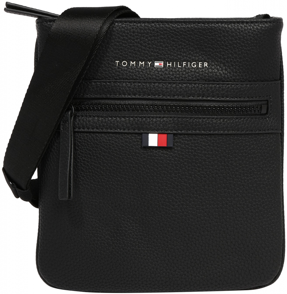 TOMMY HILFIGER Taška cez rameno 'Essential'  červená / čierna / biela