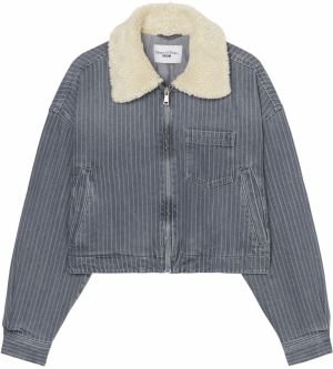 Marc O'Polo DENIM Prechodná bunda  sivý denim / svetlosivá / prírodná biela