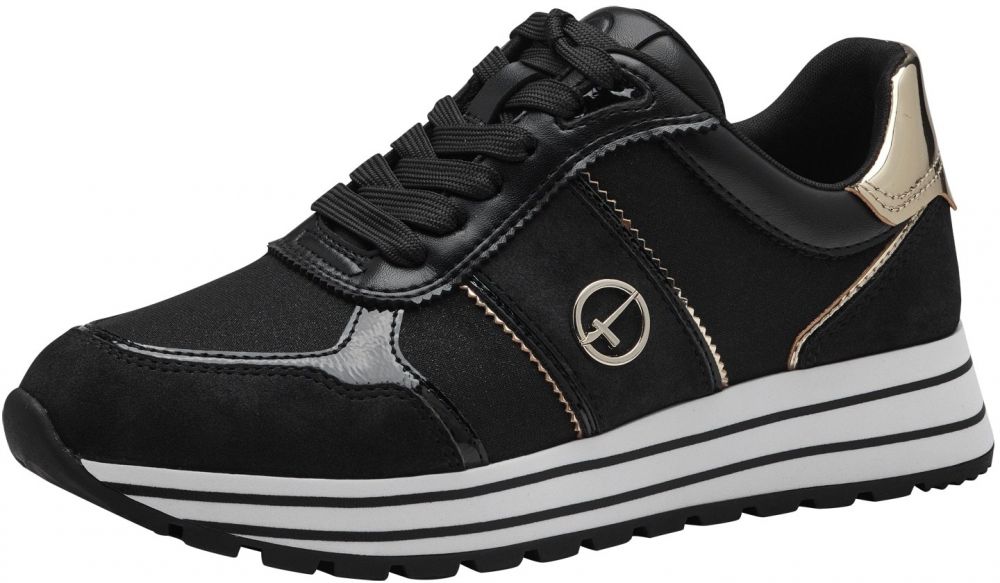 Tamaris Nízke tenisky  zlatá / antracitová / čierna