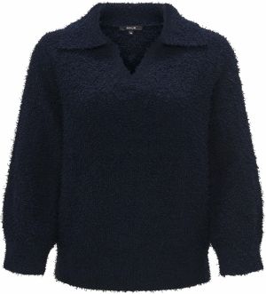 OPUS Sveter 'Porasi'  tmavomodrá