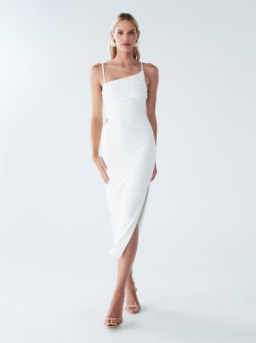 BWLDR Večerné šaty 'HALLON MIDI DRESS'  biela