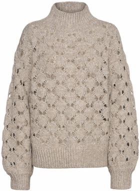 VERO MODA Sveter  tmavobéžová