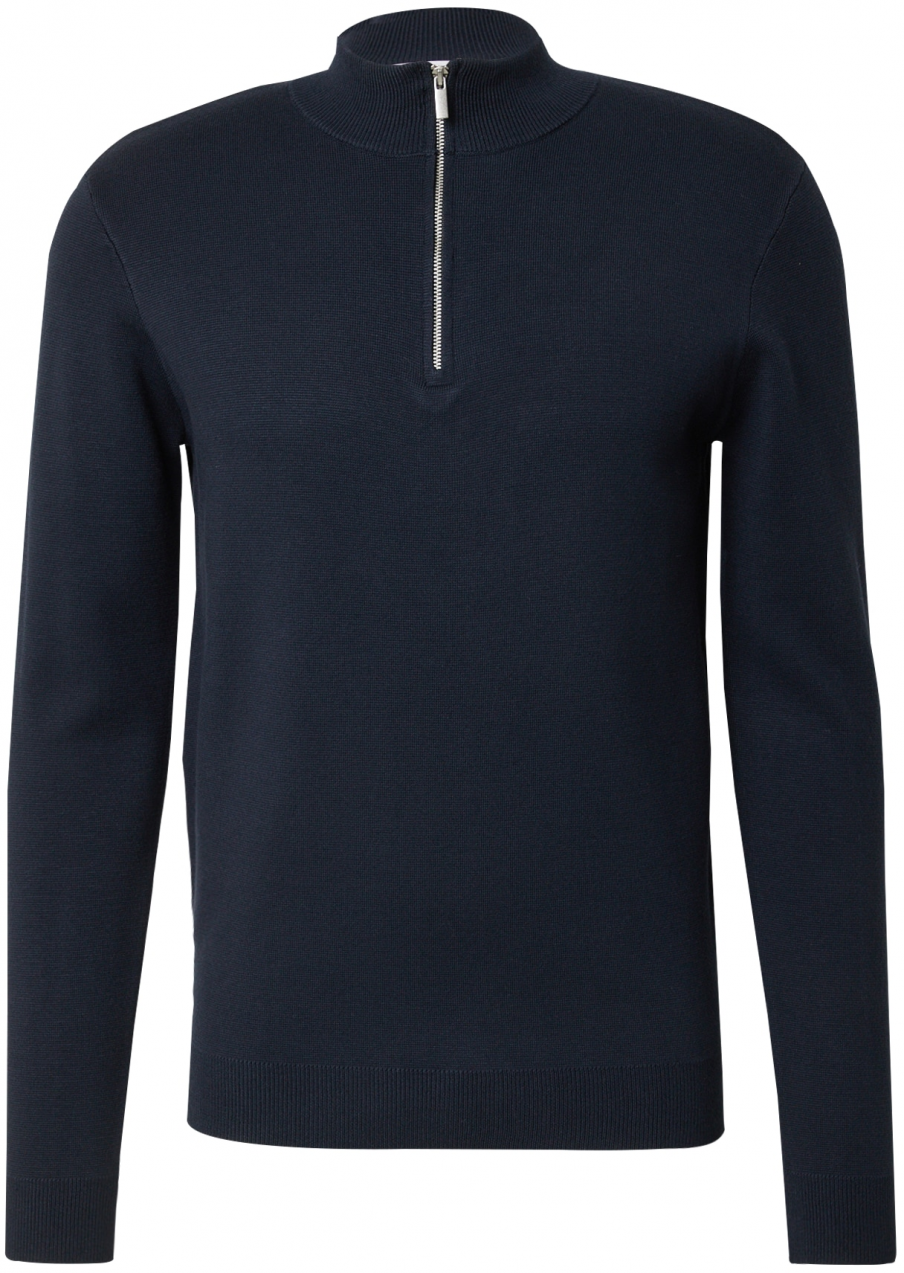 DAN FOX APPAREL Sveter 'Roman'  tmavomodrá