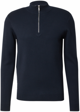 DAN FOX APPAREL Sveter 'Roman'  tmavomodrá