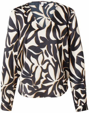 VERO MODA Blúzka 'VMVEGA'  béžová / svetlohnedá / čierna
