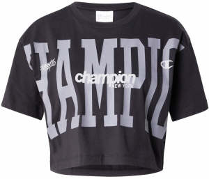 Champion Authentic Athletic Apparel Tričko  sivá / čierna