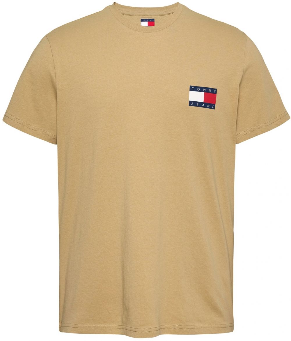 Tommy Jeans Tričko 'ESSENTIAL'  farba ťavej srsti / námornícka modrá / červená / biela