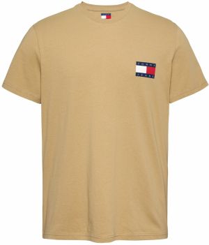 Tommy Jeans Tričko 'ESSENTIAL'  farba ťavej srsti / námornícka modrá / červená / biela
