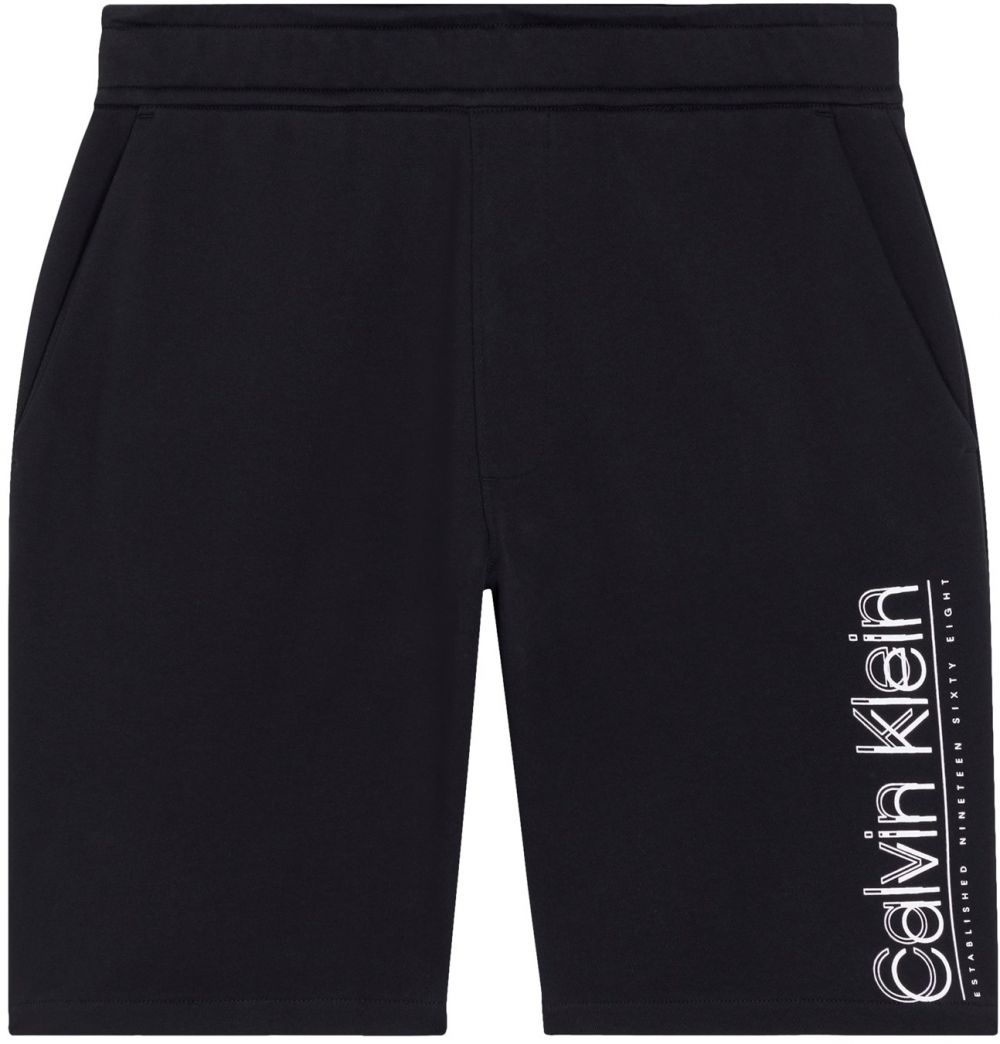 Calvin Klein Nohavice  čierna / biela