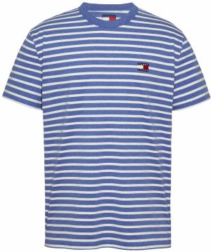 Tommy Jeans Tričko 'BRETON'  modrá / biela