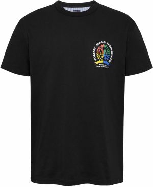 Tommy Jeans Tričko  azúrová / žltá / čierna / biela