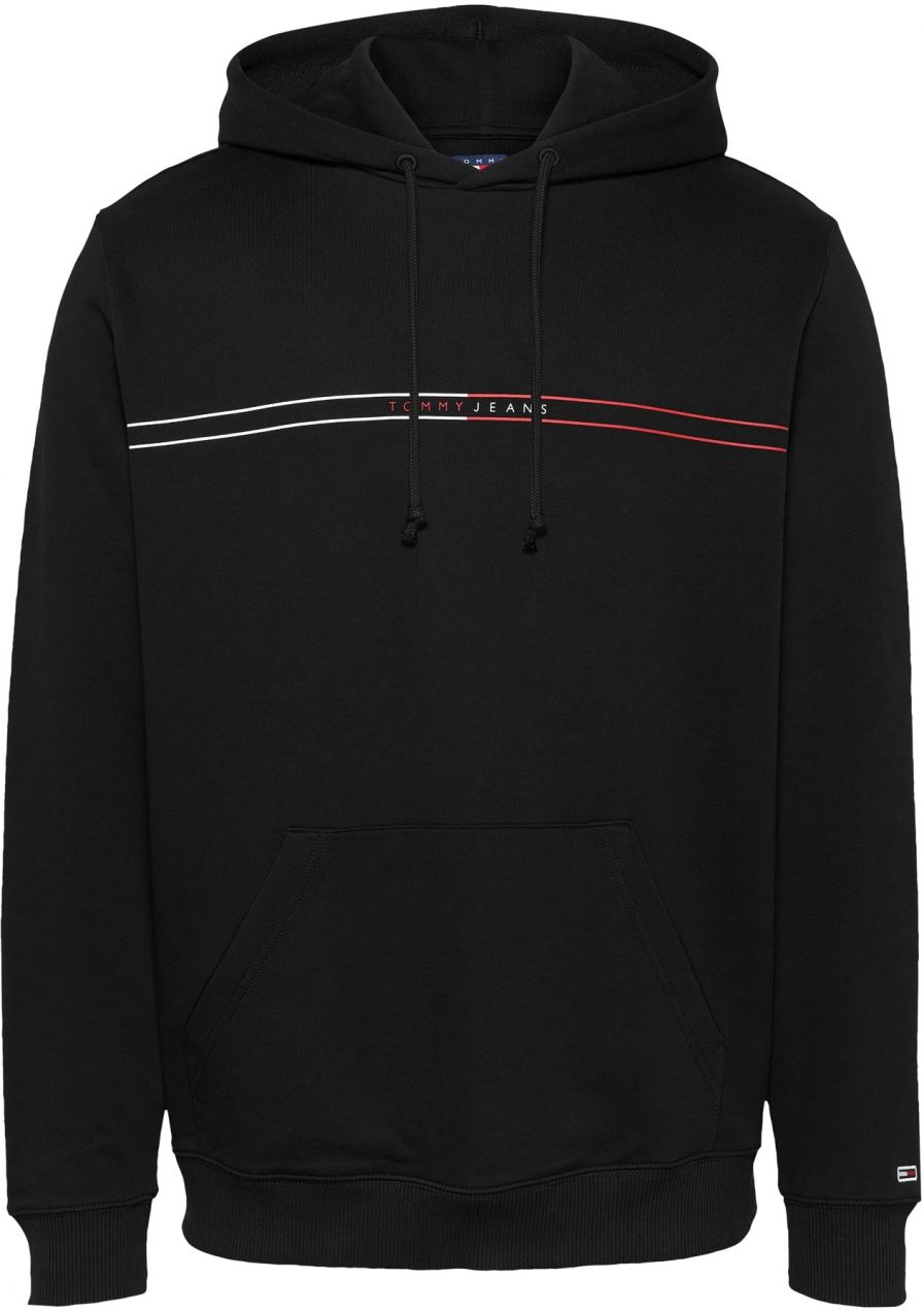 Tommy Jeans Mikina  červená / čierna / biela