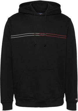 Tommy Jeans Mikina  červená / čierna / biela