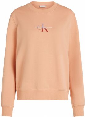 Calvin Klein Jeans Mikina  oranžová / staroružová / biela