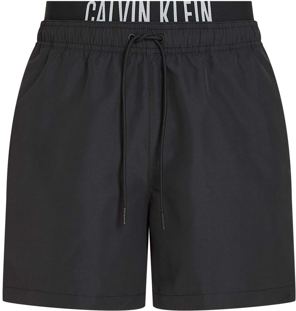 Calvin Klein Swimwear Plavecké šortky  čierna / biela
