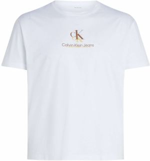 Calvin Klein Jeans Plus Tričko 'SHADOW'  biela