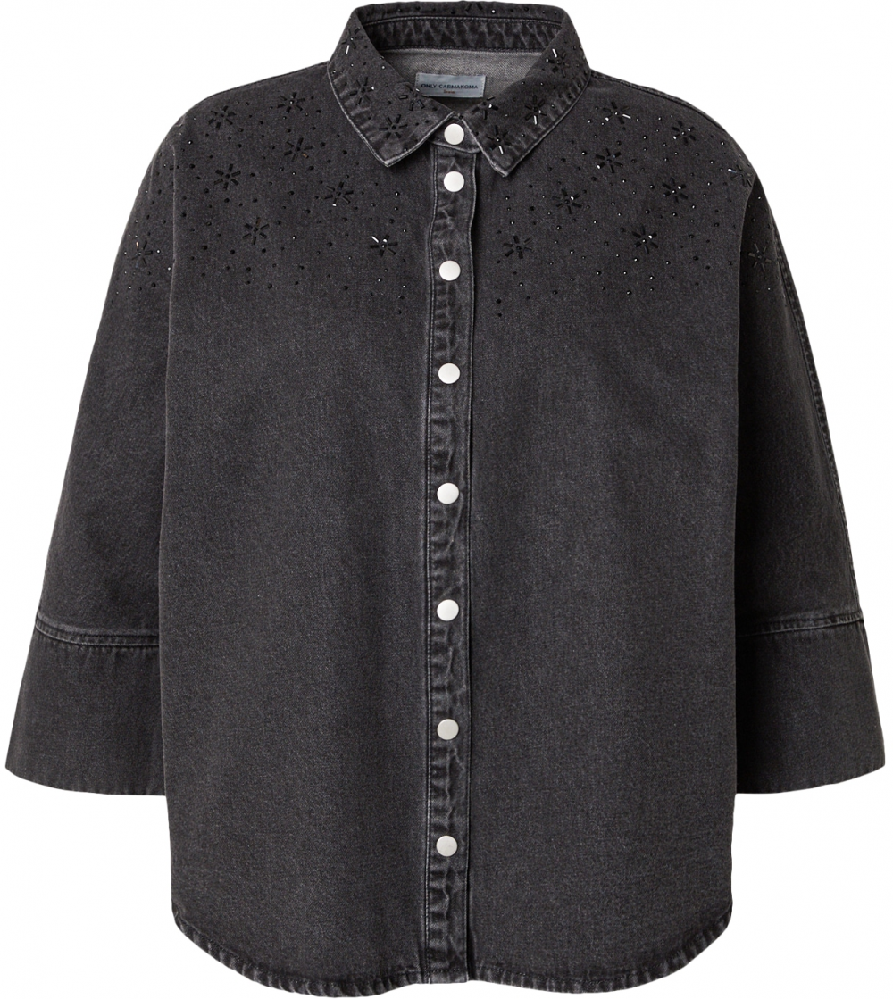 ONLY Carmakoma Blúzka 'CARGrace'  čierny denim