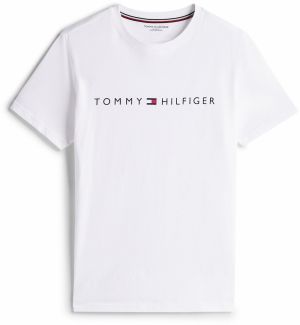 TOMMY HILFIGER Tričko  tmavočervená / čierna / biela