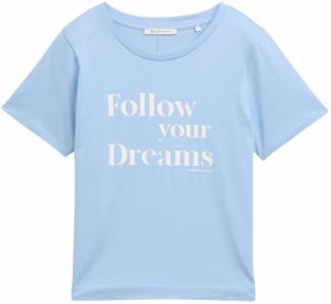 TOM TAILOR DENIM Tričko  svetlomodrá / biela
