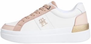TOMMY HILFIGER Nízke tenisky  tmelová / biela