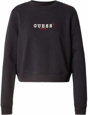 GUESS JEANS Mikina  červená / čierna / biela