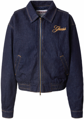 GUESS Originals Prechodná bunda  tmavomodrá / zlatá žltá