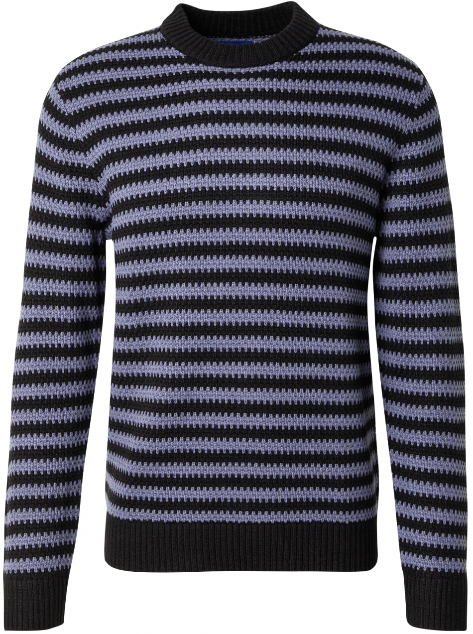 JACK & JONES Sveter 'JOREATON'  modrosivá / čierna