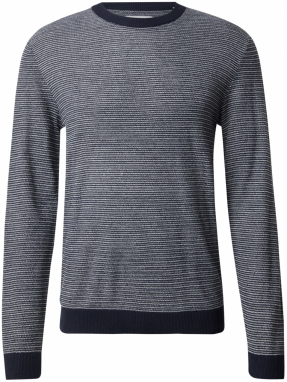 JACK & JONES Sveter 'JJBRADY'  námornícka modrá / biela