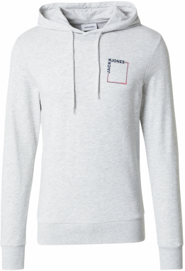 JACK & JONES Mikina 'JJVERNER'  námornícka modrá / tmavočervená / biela