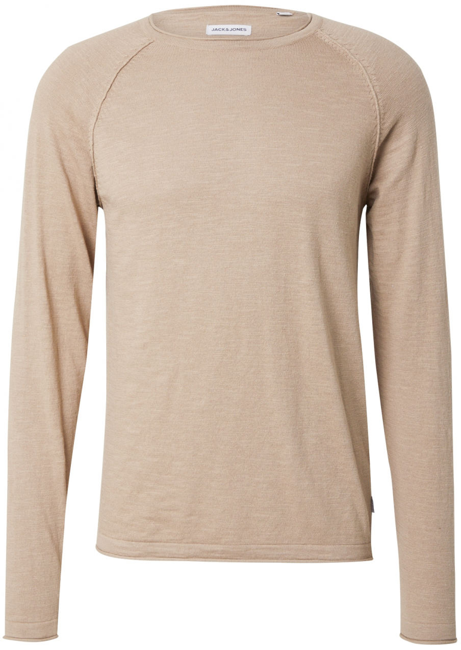 JACK & JONES Sveter 'JJEBreeze'  béžová melírovaná