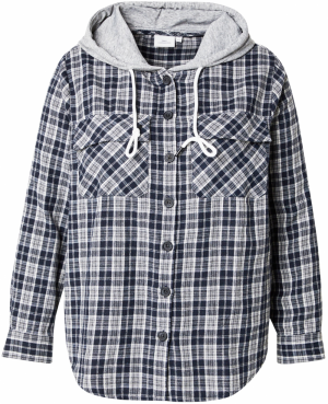 ONLY Carmakoma Prechodná bunda 'CARSLOPE'  tmavomodrá / sivá / biela