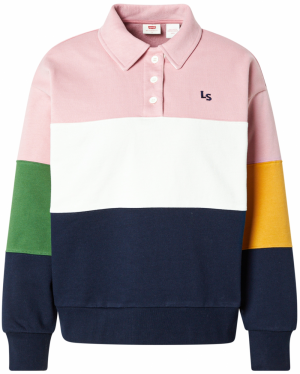 LEVI'S ® Mikina 'POPOVER'  námornícka modrá / tmavožltá / ružová / biela