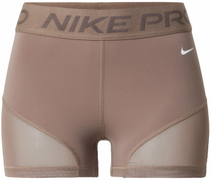 NIKE Športové nohavice  hnedá / tmavohnedá / biela