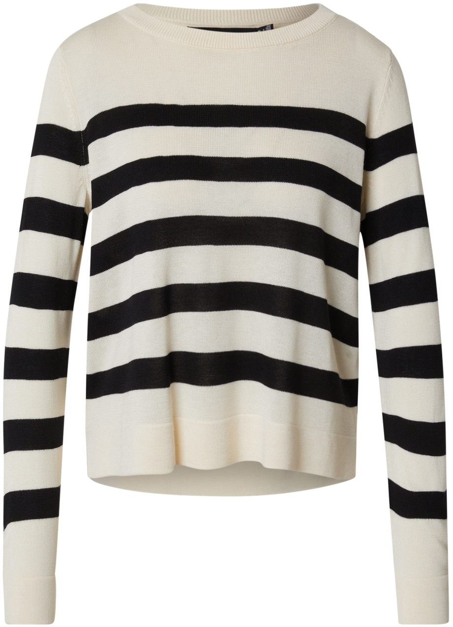 VERO MODA Sveter 'VMNOVA'  krémová / čierna