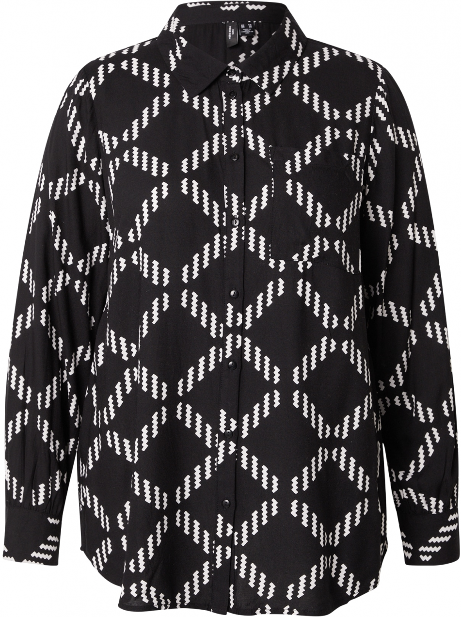 Vero Moda Curve Blúzka 'VMCBRINA'  čierna / biela