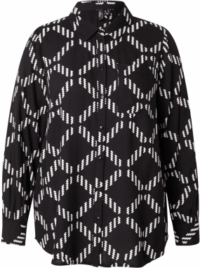 Vero Moda Curve Blúzka 'VMCBRINA'  čierna / biela