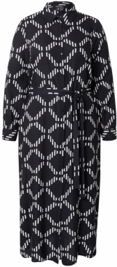 Vero Moda Curve Košeľové šaty 'VMCBrina'  čierna / biela