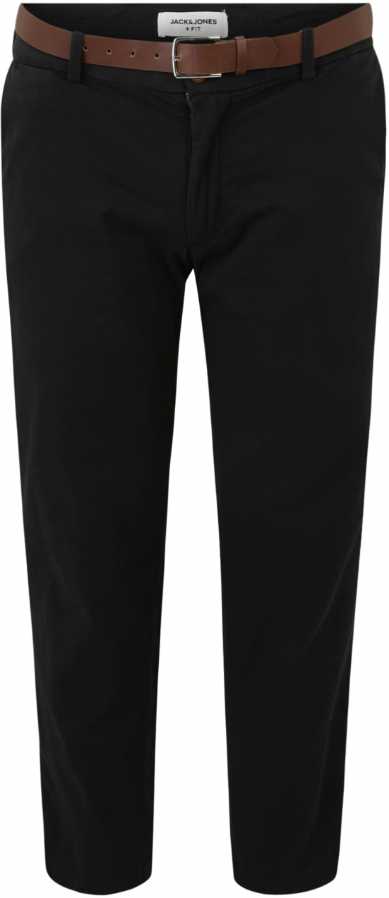 Jack & Jones Plus Chino nohavice 'JPSTOLLIE JJFRANCO'  čierna