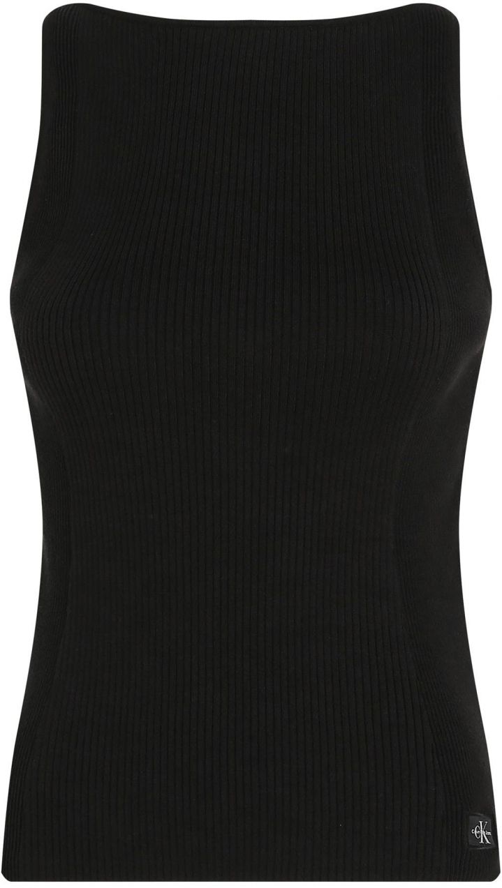 Calvin Klein Jeans Vyšívaný top  čierna