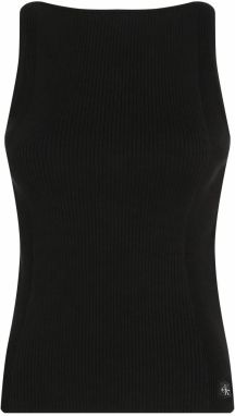 Calvin Klein Jeans Vyšívaný top  čierna