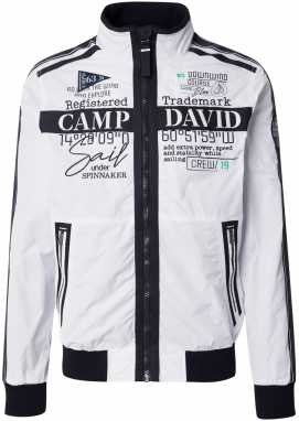 CAMP DAVID Prechodná bunda  tmavomodrá / biela