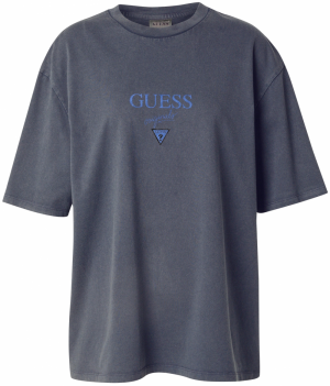 GUESS Originals Tričko 'Baker'  tmavomodrá / azúrová / čierna