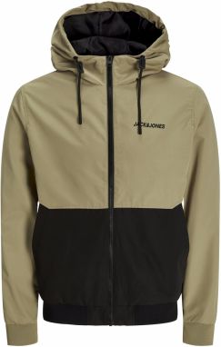 JACK & JONES Prechodná bunda 'JJERush'  svetlohnedá / čierna