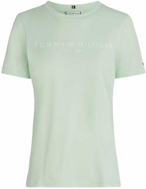 TOMMY HILFIGER Tričko  svetlozelená / biela